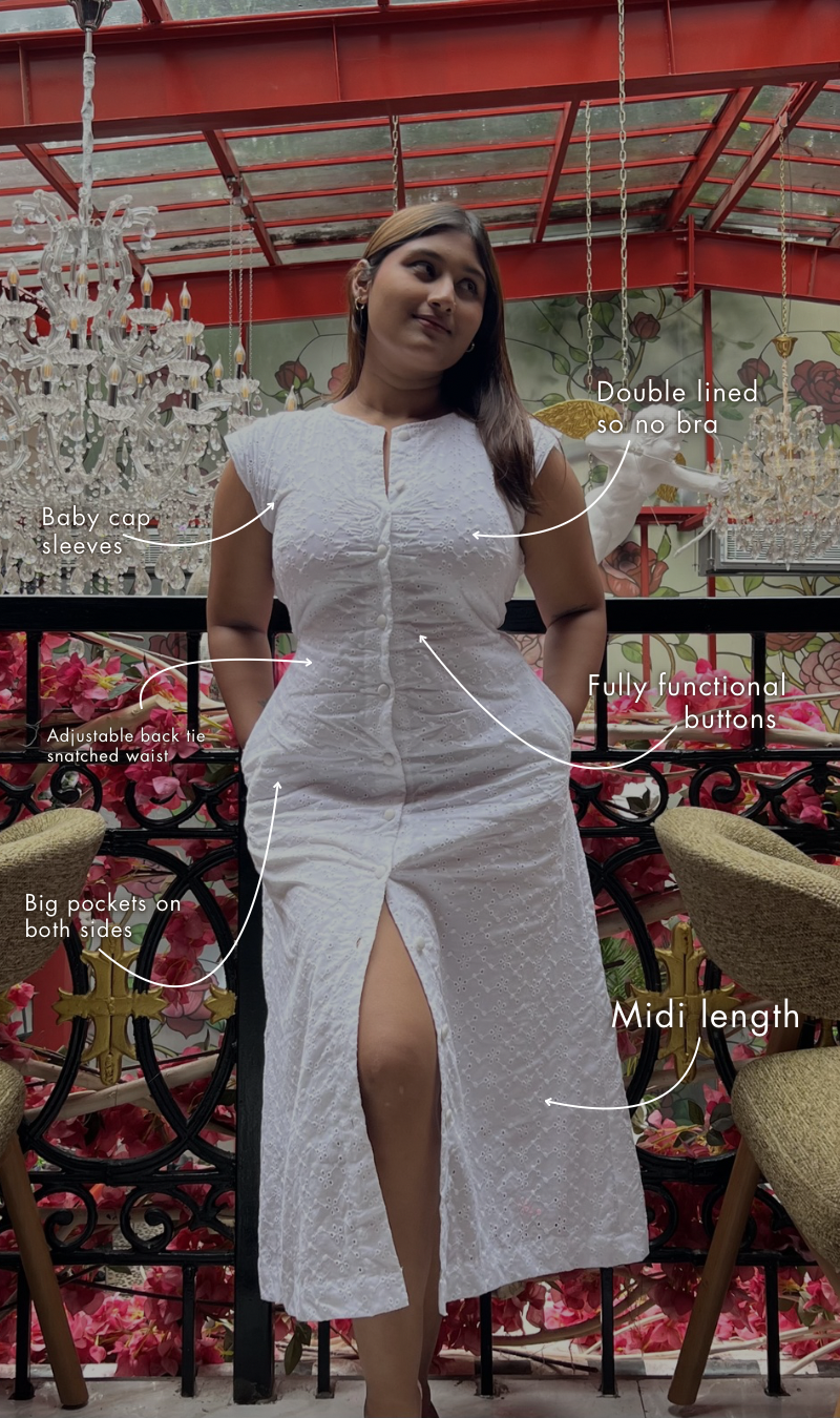 Hans Swan Midi Dress