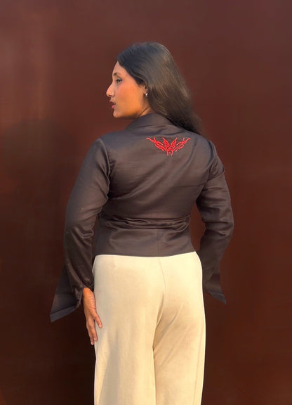 Hae-rin Blazer Shirt In Black