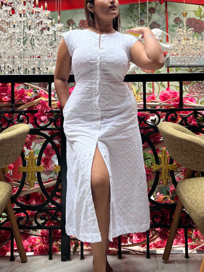 Hans Swan Midi Dress