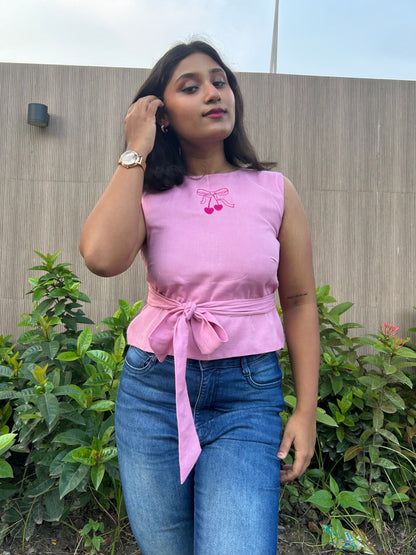 Mon Cherri Wrap Top