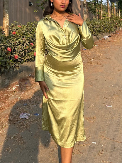 Rosabella Drape Midi Dress