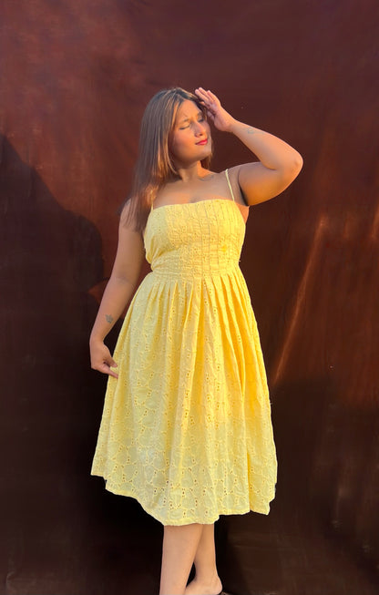 Honey Pleated Dress