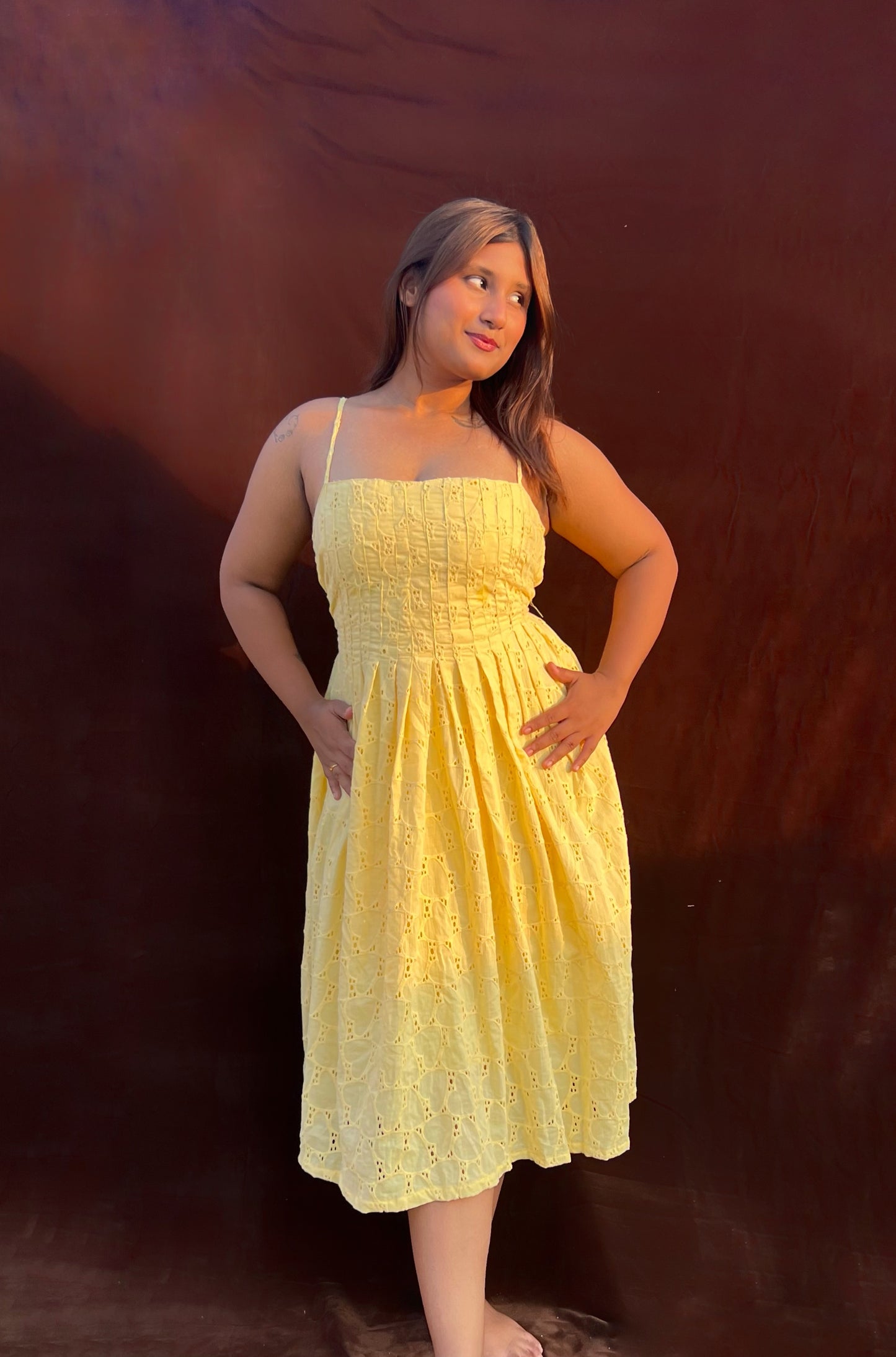 Honey Pleated Dress