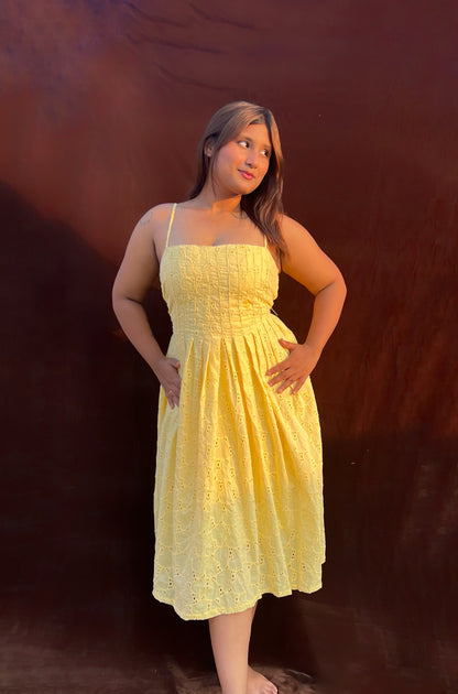 Honey Pleated Dress