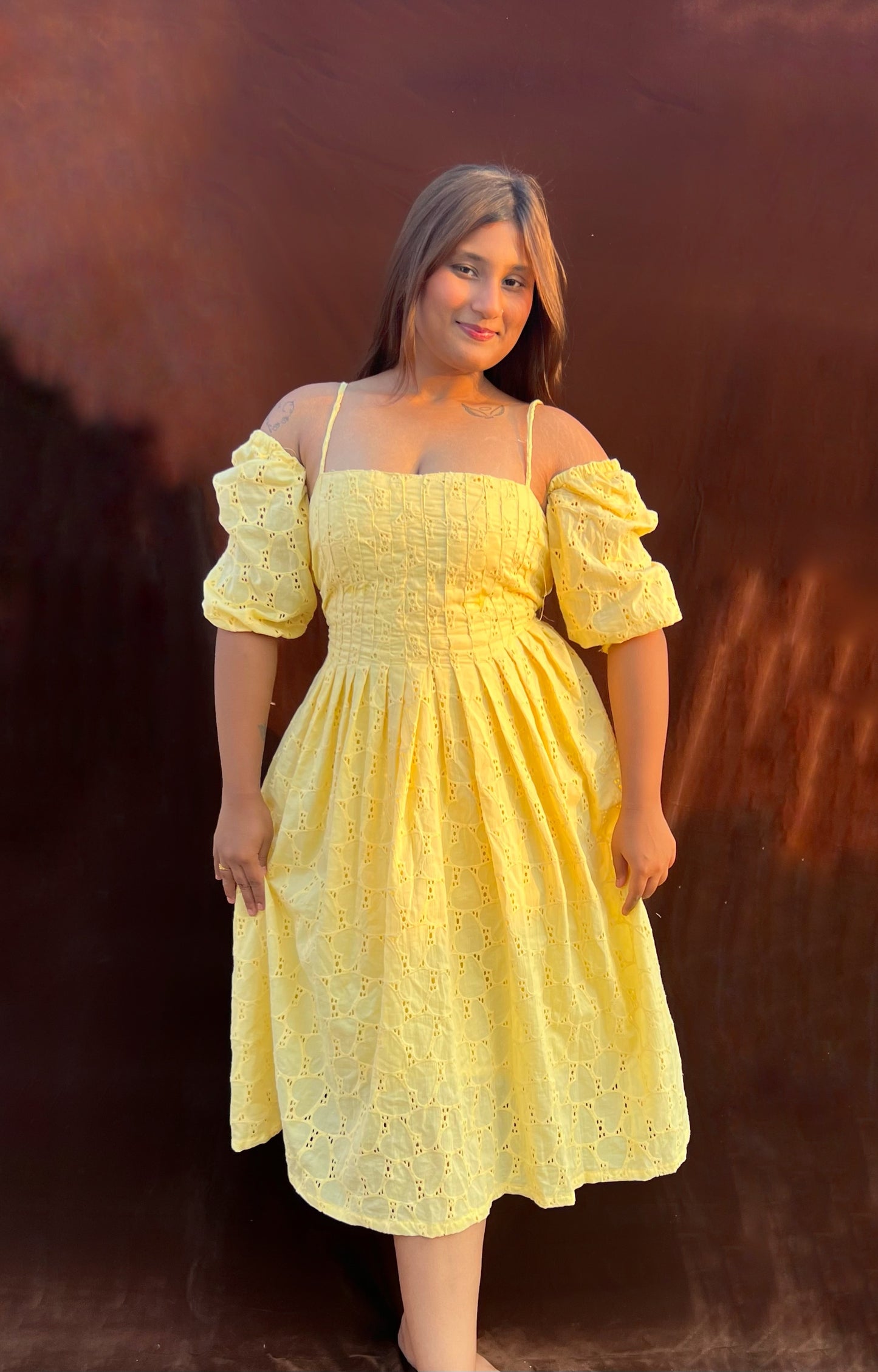 Honey Pleated Dress