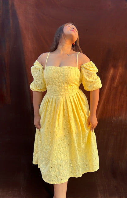 Honey Pleated Dress